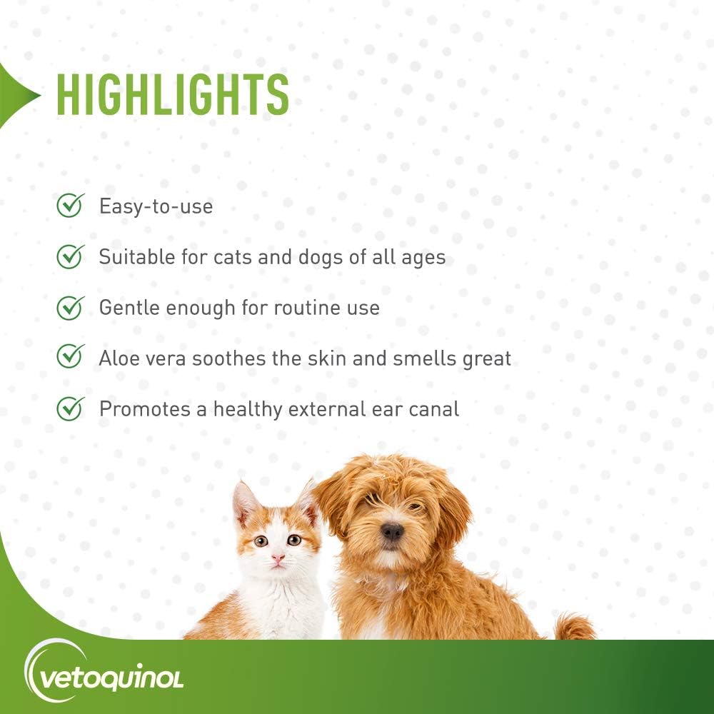 Vetoquinol 411441 Ear Cleansing Solution, 8 oz : Pet Ear Care Supplies : Pet Supplies