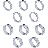 10X Bicycle Head Stem Spacer Replacement Head Tube Spacer Aluminum Alloy Headset Washer Accessories Compatible with Front Ste