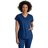 Grey’s Anatomy by BARCO Evelyn Scrub Top for Women – 3-Pocket V-Neck Scrub Shirt with Natural Stretch, & Soil Release Fabric