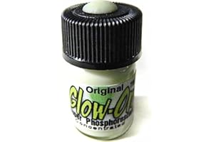 GLOW-ON SUPER PHOSPHORESCENT Glow-On Original, Original White Day Color and Green Glow. Gun Night Sights Paint, Small 2.3 ml vial. Concentrated Bright, Long Lasting Glow.