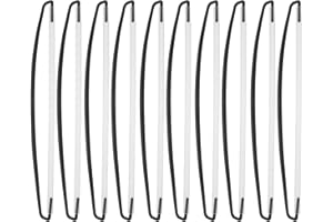 GAROZATION 10pcs 17cm Retractable Handheld Banner Poles Black Lightweight Flag Display Rods for Sports Events