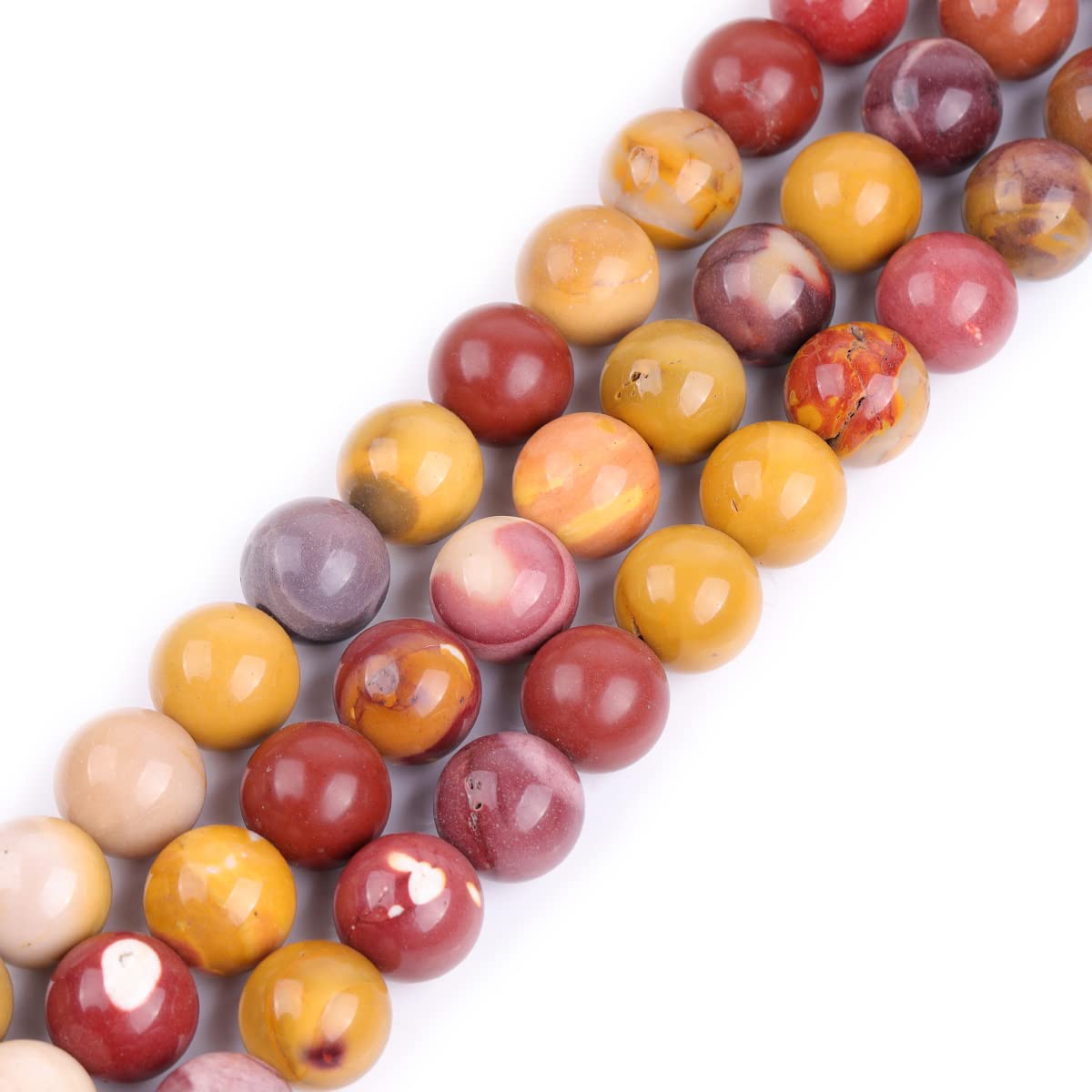 GEM-Inside Natural 16mm Mookaite Jasper Round Gemstone Semi Precious Loose Beads for Jewellery Making 15''