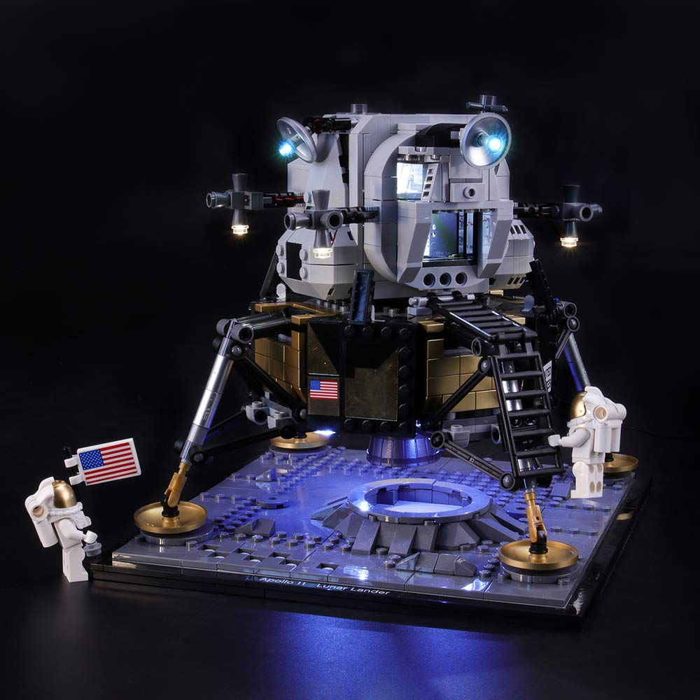 BRIKSMAX Led Lighting Kit for Creator NASA Apollo 11 Lunar Lander - Compatible with Lego 10266 Building Blocks Model- Not Include the Lego Set