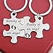 bobauna Miscarriage gift Puzzle Keychain Set Of 2 Baby Memorial Jewelry For Infant Loss (mommy/daddy angel)