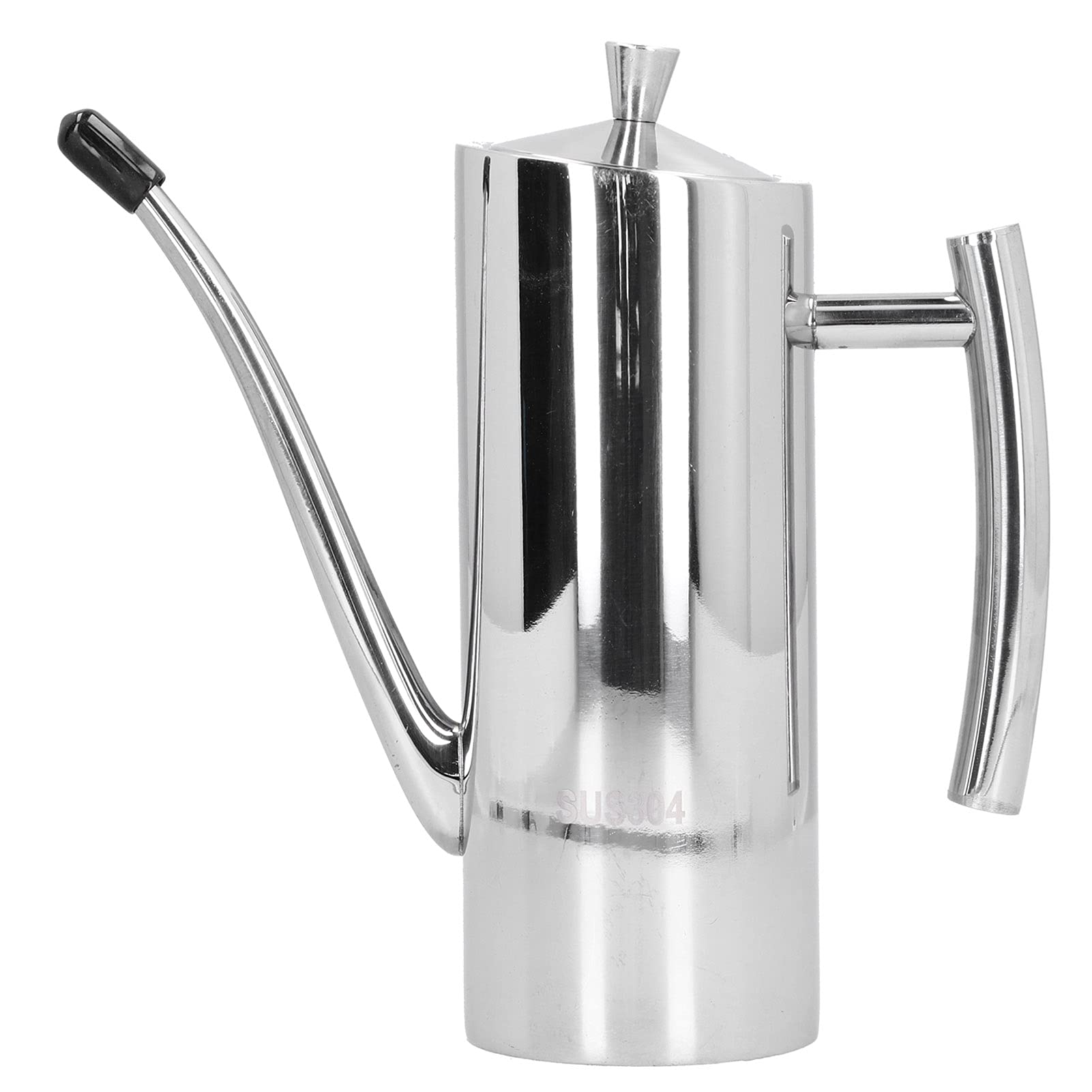 Stainless Steel Olive Oil Dispenser, Olive Oil Bottle Oil Can, Leakproof Oil Pot, Kitchen Storage Container, Long Eagle Beak and Large Opening(700ml)