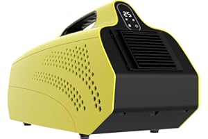 DENBIG Portable Air Conditioner for Tent for 50 Sq. Ft, 1,500 BTU AC Unit with Fan Mode for Truck Van Outdoor Camping Small Rooms, Windowless Air Cooler with Dual Hoses