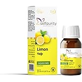 Selfpurity Organic Lemon Essential Oil,%100 Pure and Natural Lemon Oil, Premium Grade Essential Oils for Diffusers, Skin, Aromatherapy, Massage - 20 ml (0.68 fl oz)