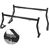 OUTPRIZE Non-Drilling Steel Truck Rack, Extendable Truck Bed Ladder Rack | Heavy Duty, Fit for 52" to 71" Wide Truck Bed, 800 lb. Capacity