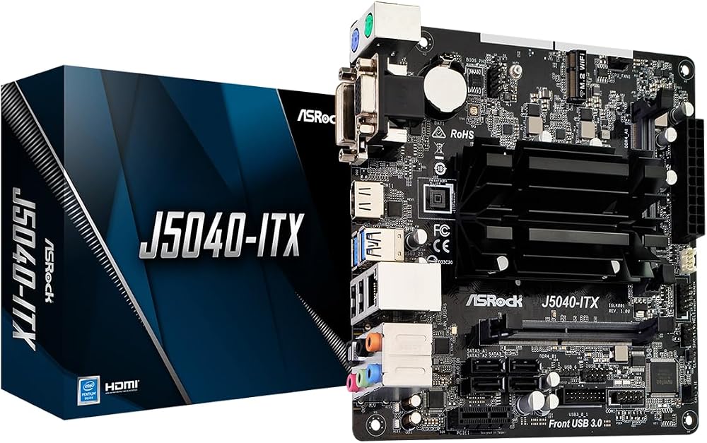 ASRock J5040-ITX Motherboard Intel Quad-Core J5040 Mini ITX DDR4 HDMI 4K