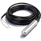 Submersible Level Sensor 4-20mA, DC24V 316L Stainless Steel Input Liquid Level Transmitter Water Level Sensor Detector 5m Cable (0-3m Measuring Range)