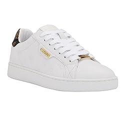 GUESS Women's RENZY Sneaker, White, 7.5
