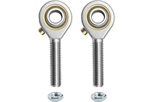 EATAKWARD 2 Pcs POSB4 Rod End Bearing, 1/4-inch Bore with 1/4-28 Male Right Hand Thread, Pre-Lubricated Heim Joint with Jam N