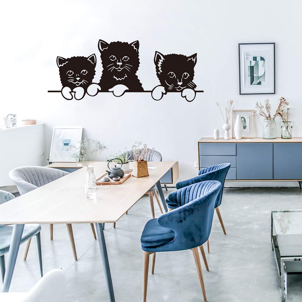 JIJI886 - Adhesivo decorativo para pared, diseño de gato: Amazon ...