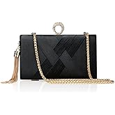 BABEYOND Clutch Purses for Women - Evening Bag Tassel Pendant Clutch for Bride Party Prom Wedding