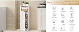 aimu Waterproof Bathroom Cabinet 80x20x24cm Floor Standing Storage Unit view 10