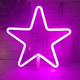 QiaoFei Neon Light,LED Star Sign Shaped Decor Light,Wall Decor for Christmas,Birthday Party,Kids Room, Living Room, Wedding P