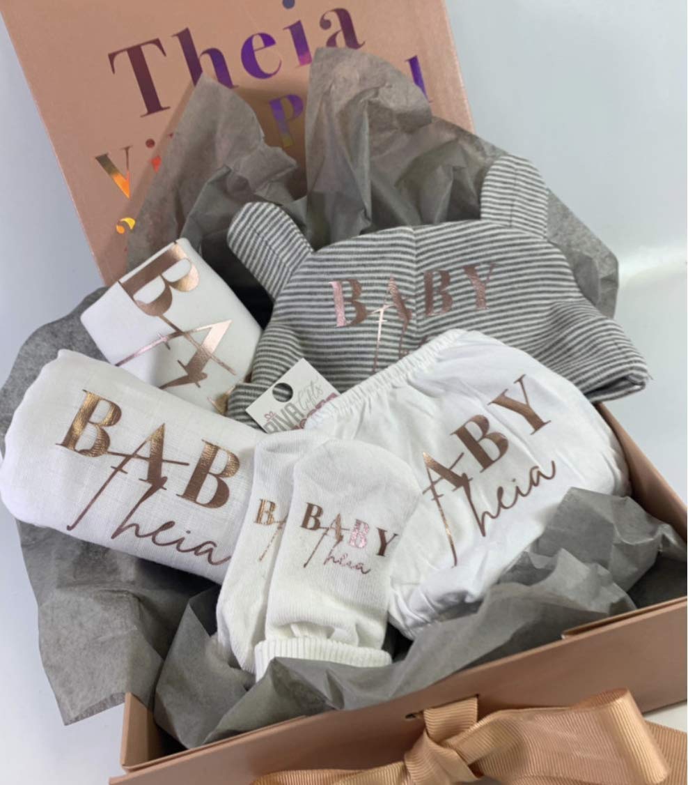 New Baby Personalised Gifts Set Personalised Christening Gift Amazon Co Uk Handmade