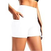 Women 3" High Waisted Swim Board Shorts UPF50+ Quick Dry Boy Shorts Swim Bathing Suit Bottoms with Pockets