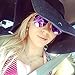 SojoS Fashion Metal Frame Flat Mirrored Lens Sunglasses SJ1004 With Gold Frame/Purple Lens
