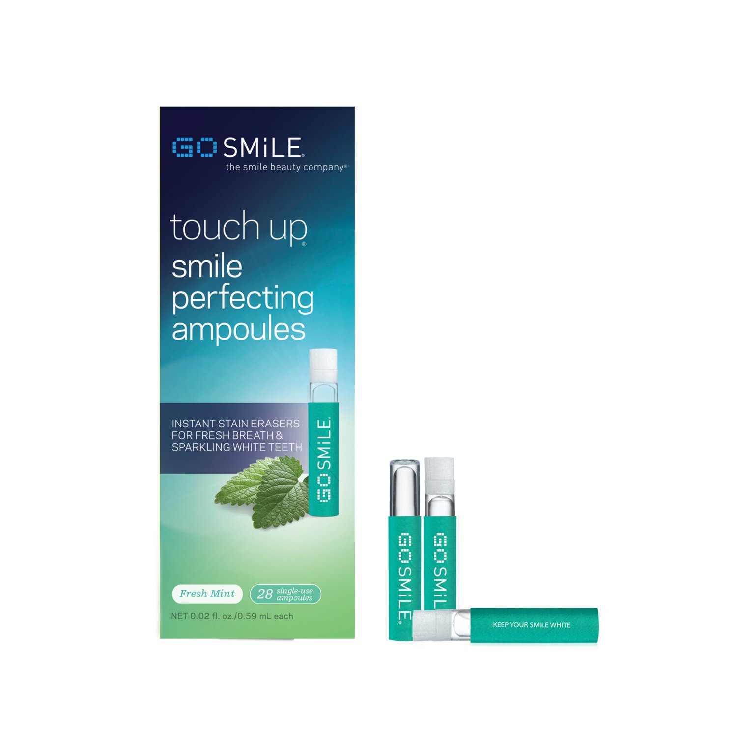 Go Smile GST26 Advanced Touch Up Anti-Stain Fresh Mint Applicators (28): Beauty
