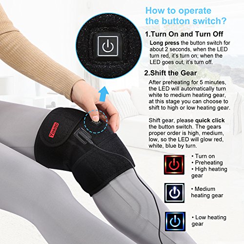Heated Pad Heat Therapy Knee Wrap Brace Thermotherapy Heating Pad with