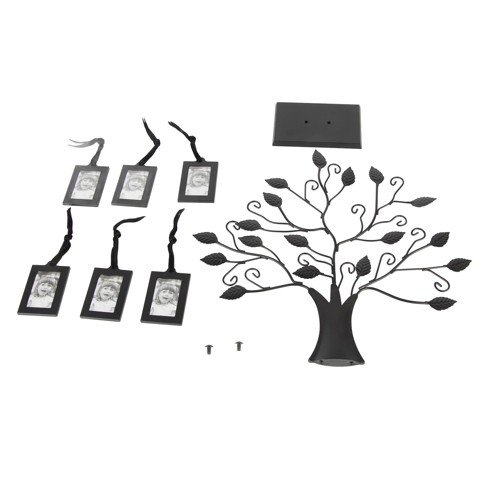 Photos Display Tree with Hanging Pictures Frames Fashionable for Home Decor Family Photos (6 Photo Frames with 6.4 * 4.6cm)