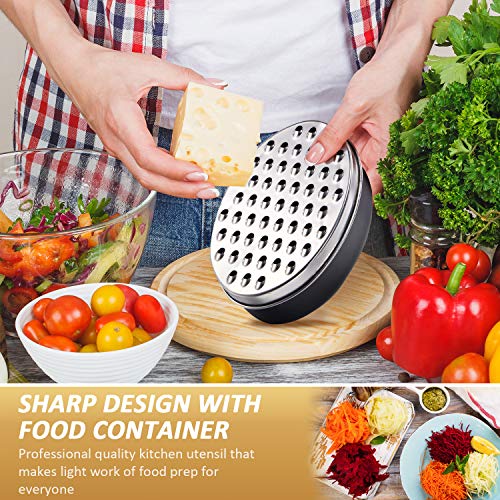 Cheese Grater with Food Storage Container and Lid Vegetable Chopper