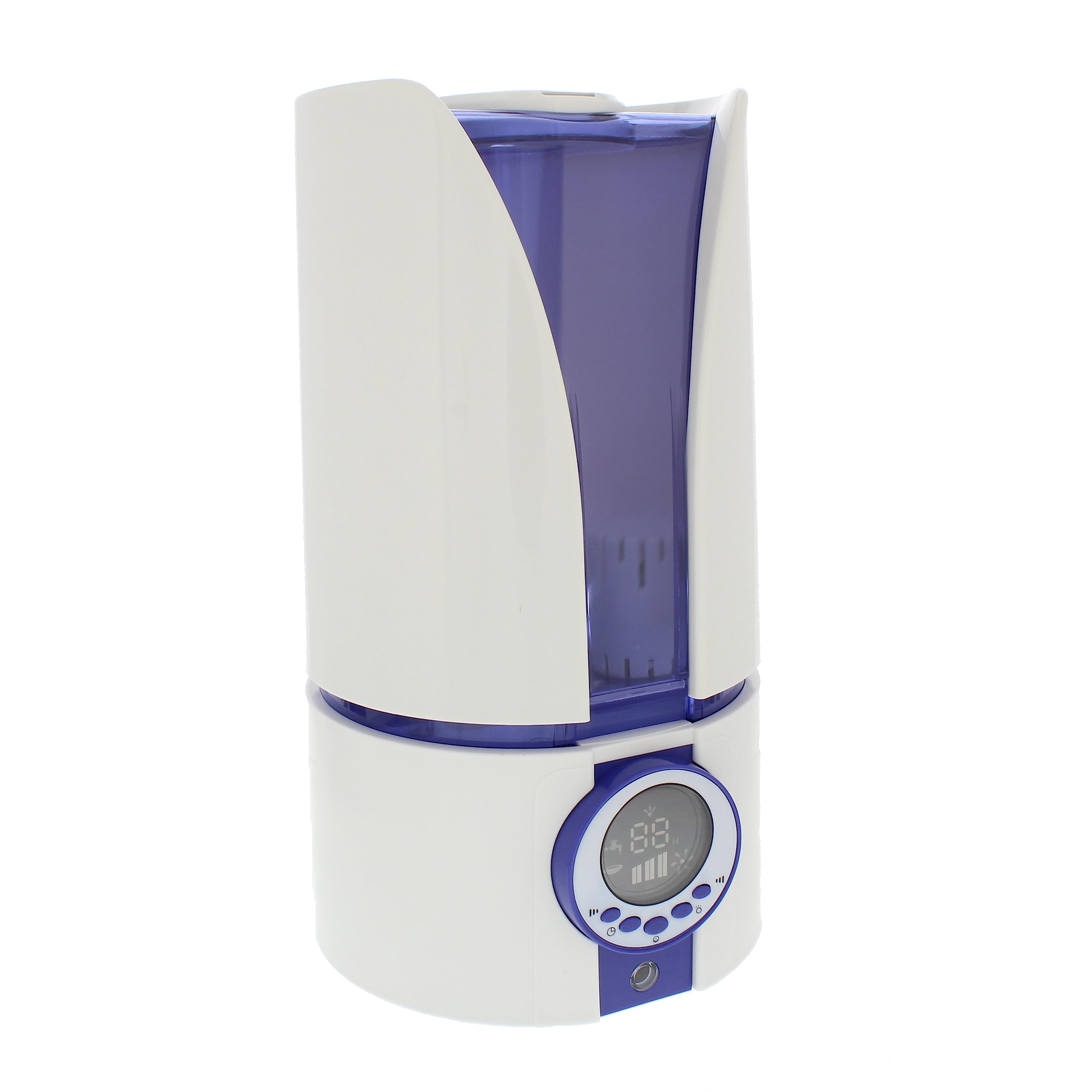 Comfort Zone CZHD81 Whisper-Quiet Cool Mist Digital Ultrasonic Humidifier with Remote Control and Auto Shut-Off, White for Home, Office, Bedroom