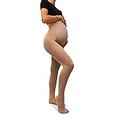sofsy All-Day-Support Maternity Tights for Women - Italian Buttery-Soft & Breathable 50 Den Opaque Pregnancy Pantyhose