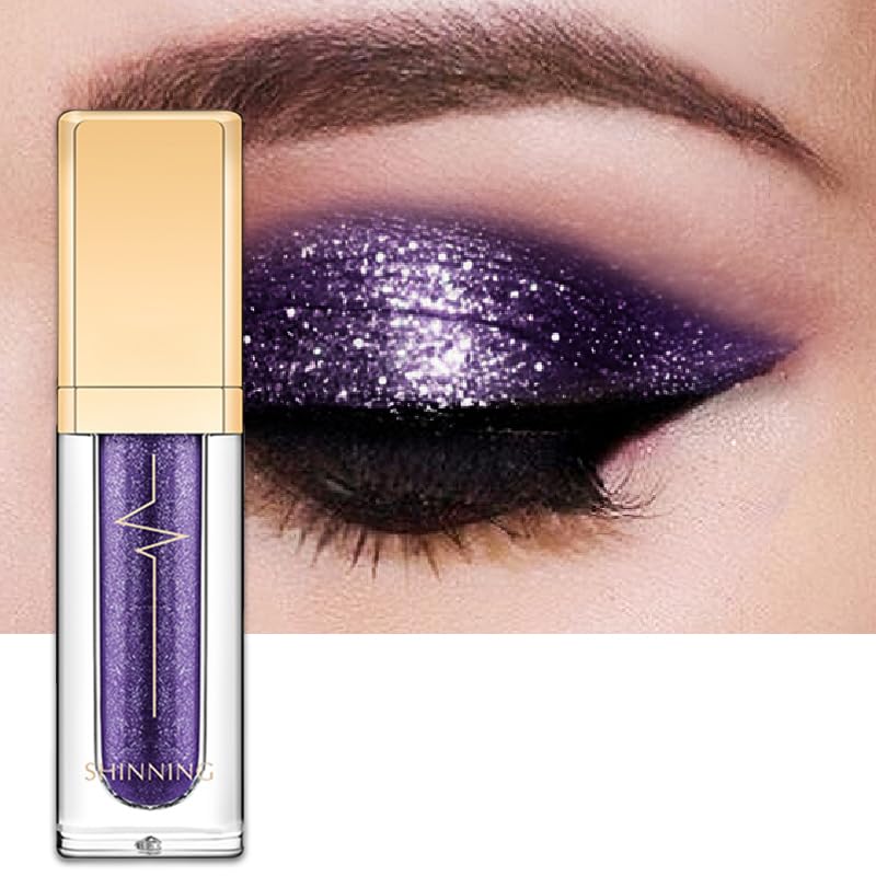 Liquid Glitter Eyeshadow & Eyeliner Pen, eyeshadow Stick, Highly Pigmented glitter Eyeliner Shimmer, Diamond Liquid shadow makeup, Quick Drying, Long Lasting, Glitter Eyes Makeup (13#)