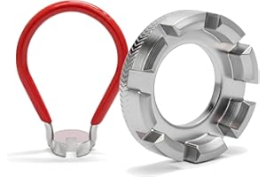 Darlingao 2 Pack Bike Spoke Adjustment Wrench Set, Hardened Steel 6-in-1 Bicycle Rim Truing Tool 10-15G, Spoke Wrench for Wheel Tension & Repair, Universal Bike Maintenance Kit﻿