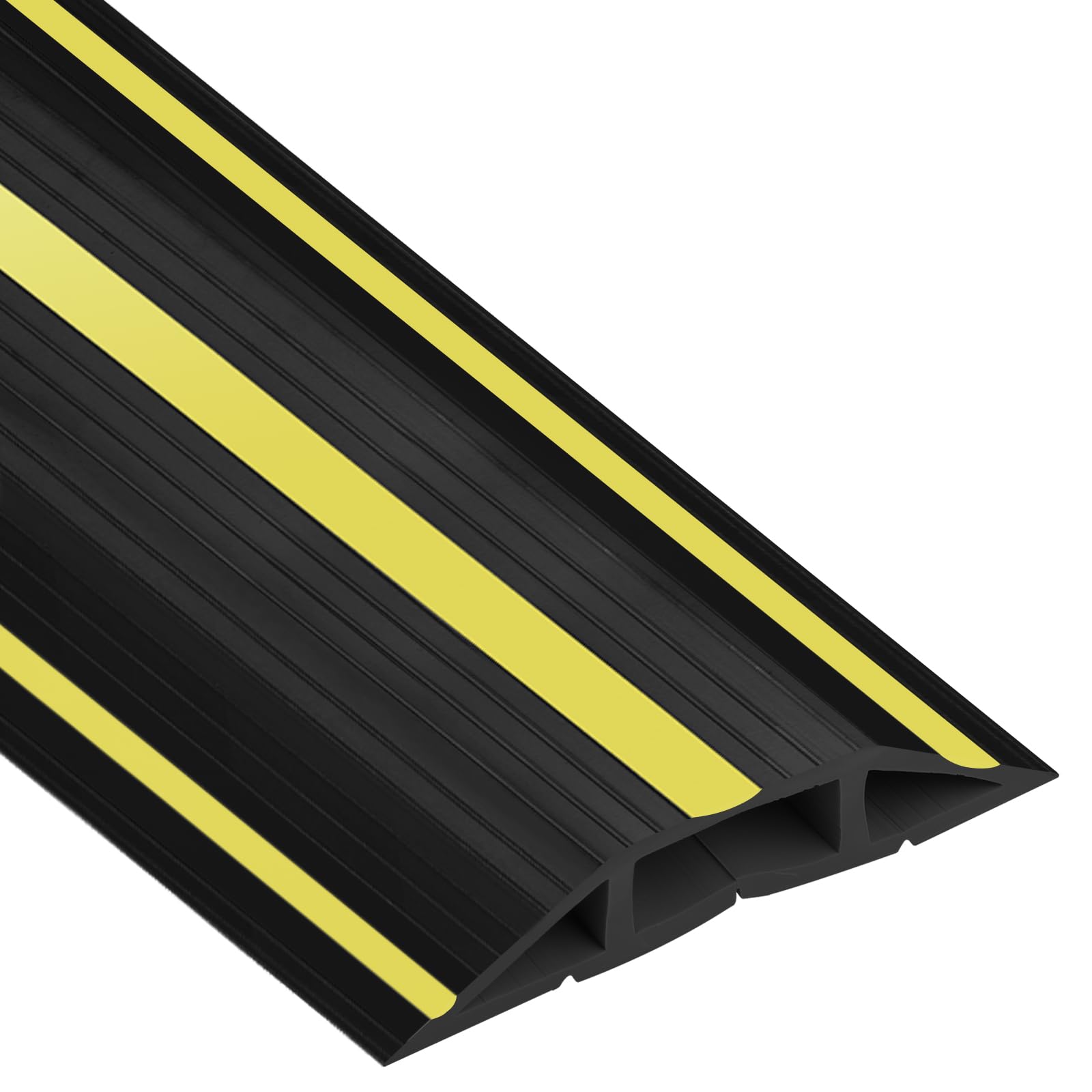 Photo 1 of Eapele 6.5ft Floor Cord Cover, 3 Channels Cable Protector, Heavy Duty Cord Hider Extension Cord Cover, Cord Covers for Wires on Floor Prevent Trip Hazard, Extension Cord Covers for Outside