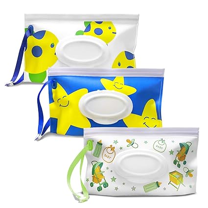 portable wet wipe pouch