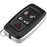 X AUTOHAUX Car Replacement Key Fob Shell Case Black for Land for Rover 2010 2011 2012 2013 2014 2015