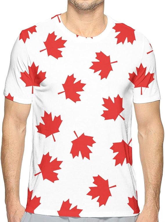 Amazon Co Jp カナダカエデの葉のパターン Tシャツ メンズ 半袖 夏 薄手 吸汗速乾 汗染み防止 快適な おもしろ おしゃれ 服 ファッション小物