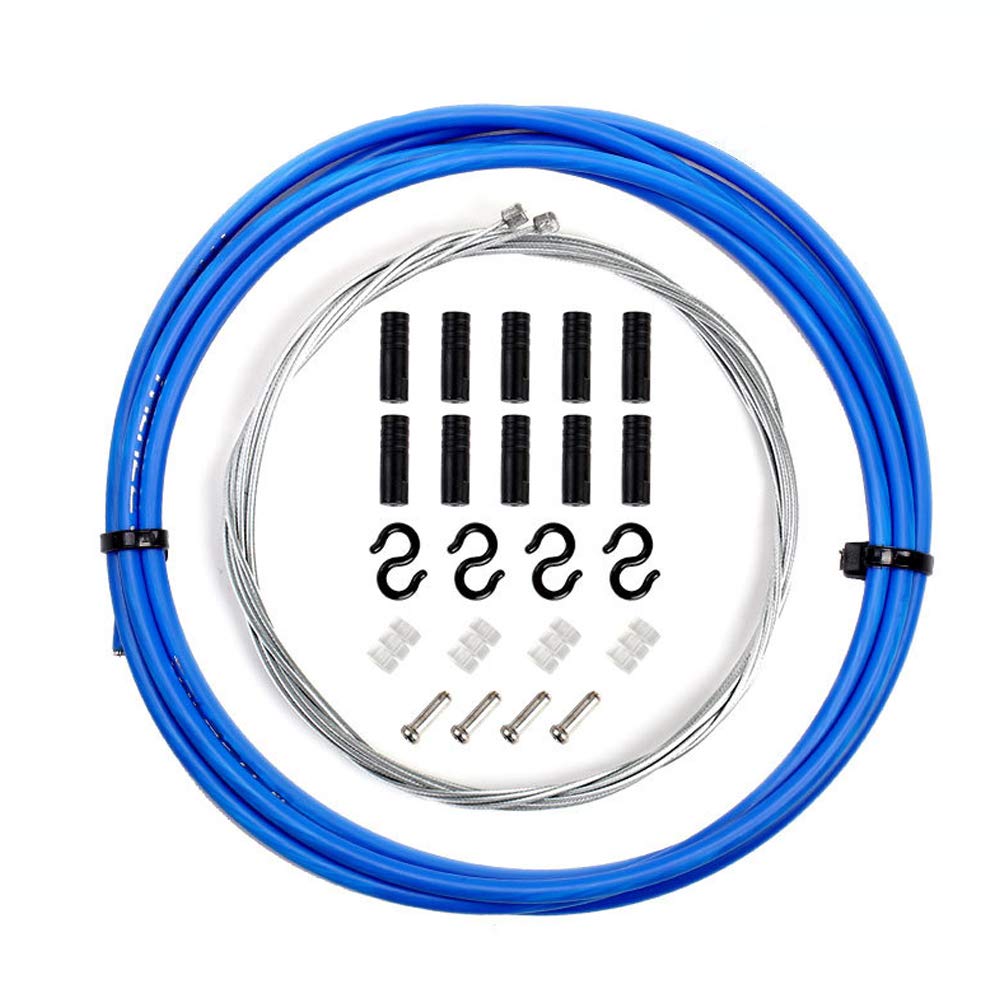 Universal Bicycle Shifter Cable Housing Set for Shimano Sram Derailleur/MTB Road Bike (Blue)