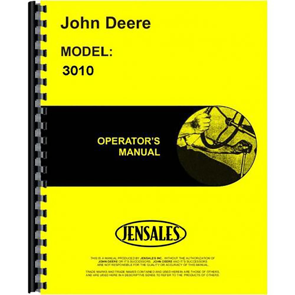 Amazon.com: New Operators Manual For John Deere 3010: Industrial &  Scientific