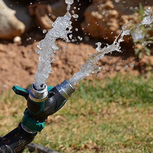Toch Garden Hose Splitter 2 Way Y Valve Garden Hose Shut Off Valve Extender Full Metal Garden Hose Connector Outdoor Faucet Sprinkler Strong TPR Coating Arthritis Friendly
