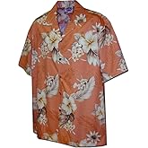 Pacific Legend Plumeria Hibiscus-Hawaiian Shirts-AMAZON3162PEACHXL