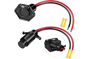 TTQ 12V 10 Gauge 2 Wires Trolling Motor Plugs and Receptacle Kit Compatible with Minn Kota Marine Boat, Male and Female Trolling Motor Connector Quick Connect Trolling Motor Plugs Socket Set