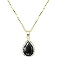 Linawe Crystal Chain Necklace for Women Trendy, Imitation Diamond Pendant, Statement Cubic Zirconia Boho Jewelry Set, 14K Gold/Rose Gold/Silver Birthstone Necklace