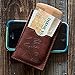 Peach Wood Beard Comb for Grooming with Dual Size Teeth & Leather Pouch