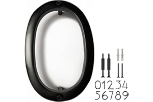 NACH Floating House Numbers, 6 inch Aluminum Black House Numbers for Outside - Number 0, Door Numbers with Mounting Hardware