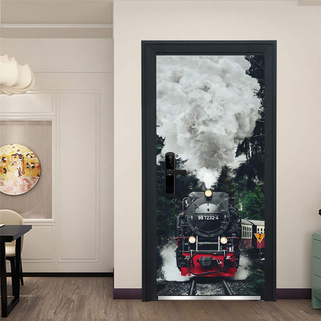 YWLINK Pegatinas De Puerta Tridimensionales 3D Personalidad del ...