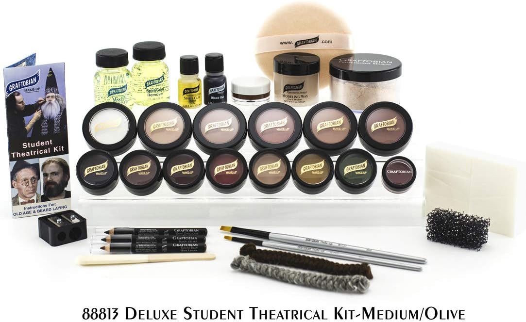 Student Theatrical Makeup Kit Deluxe Medium/Olive Amazon.co.uk Beauty