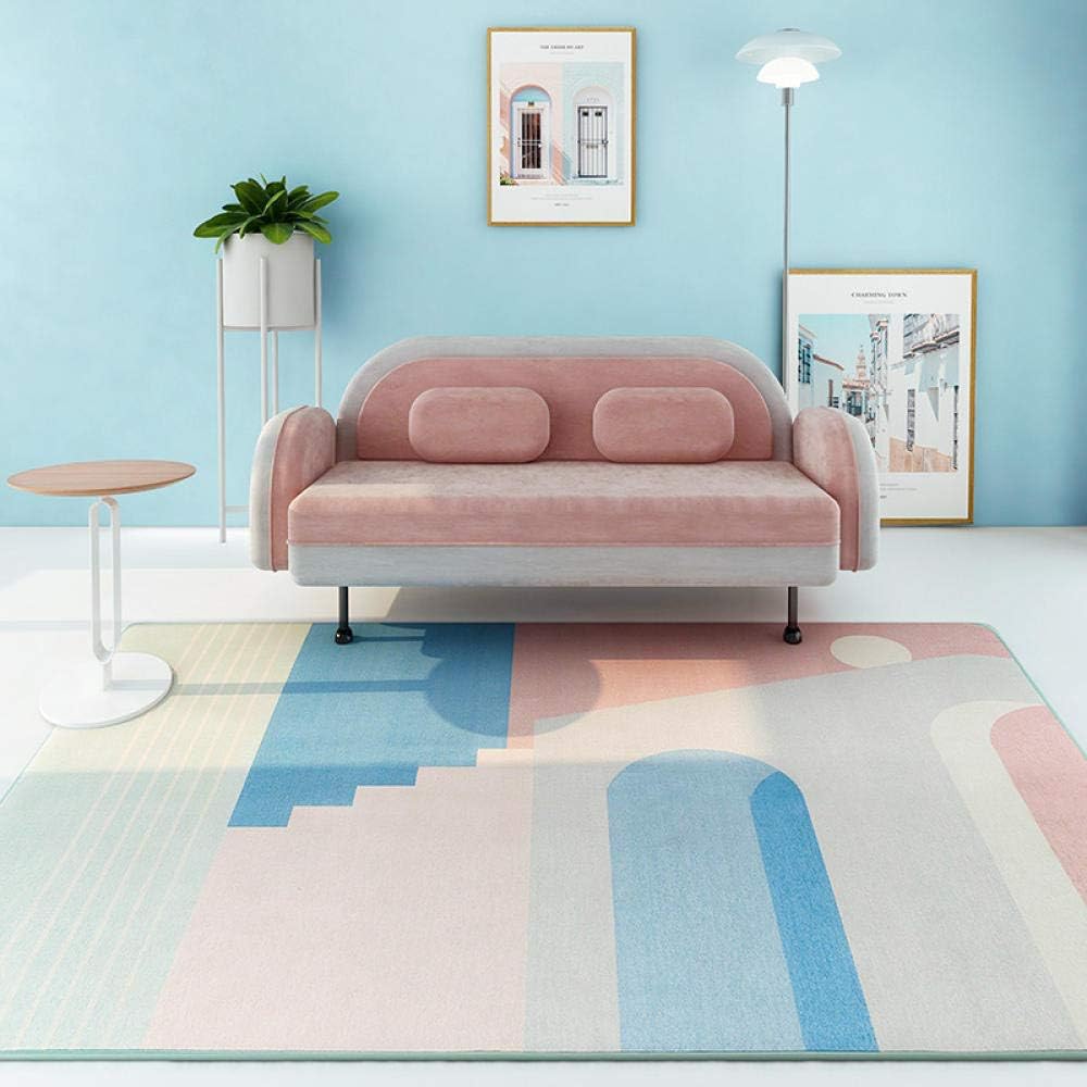 CMwardrobe Designer Area Rugs Abstract Rugs Creative Powder Blue Nordic Non Slippery For Living Room Bedroom Carpet Kitchen Floor Kid Room Mat Rugs 120×160CM