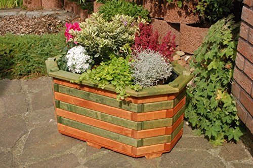 Deko-Shop-Hannusch Pflanzkasten, Blumenkasten, Blumenkübel aus massivem Holz, für den Garten, (ohne Blumen) – Bild 3