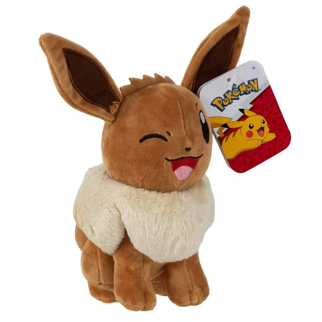 Pokemon Cuddly Toy Eevee Eevi 20 cm - Pokemon Plush Toy - 2022 - Pokemon Plush - Officially Licensed Pokemon Toy