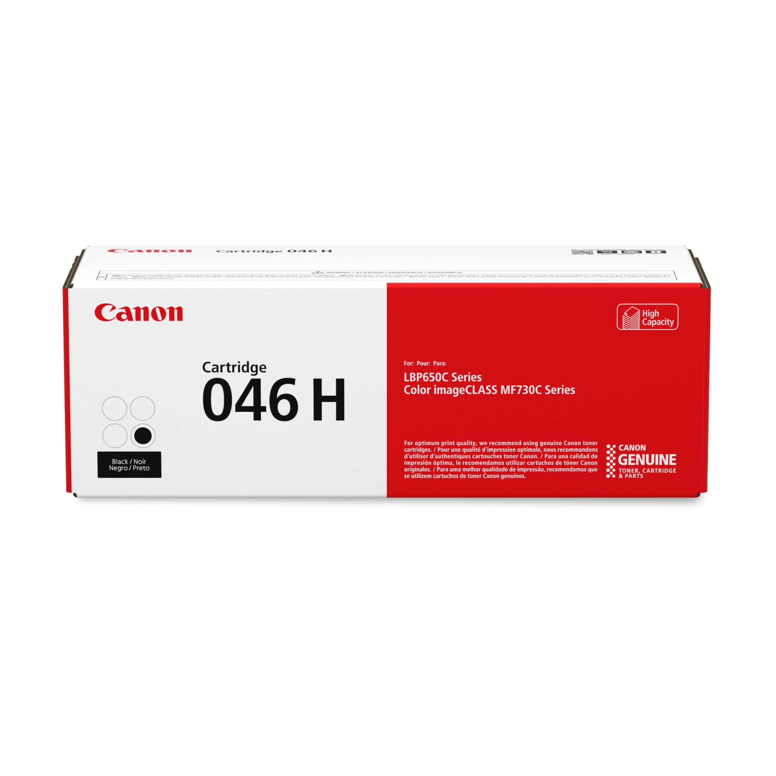 Photo 1 of Canon Genuine 046 Black Toner Cartridge High Capacity Compatible with LBP654Cdw, MF731Cdw, MF733Cdw, MF735Cdw