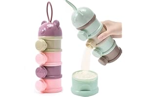 2 PCS 4 Layers Baby Milk Powder Dispenser, Milk Powder Pots,Food Storage Tank, Candy Storage Tank, Formula Dispenser Portable